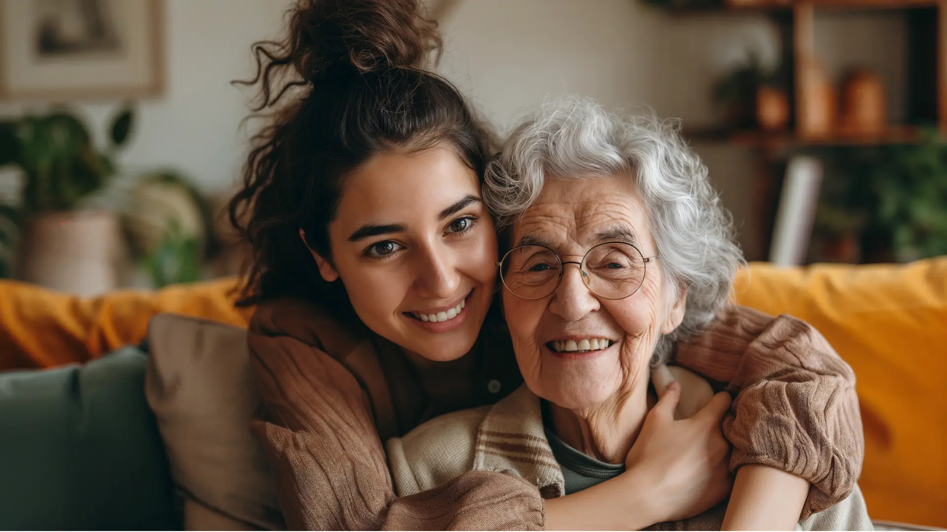 Caregiver arriving at home